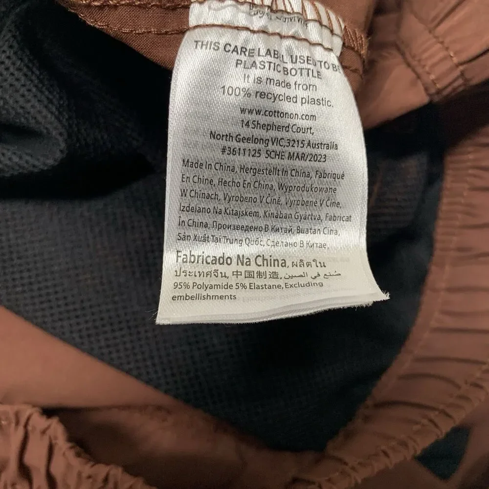 Cotton On Brown Shorts Men's Small Polyamide Stretch Cargo Pockets
